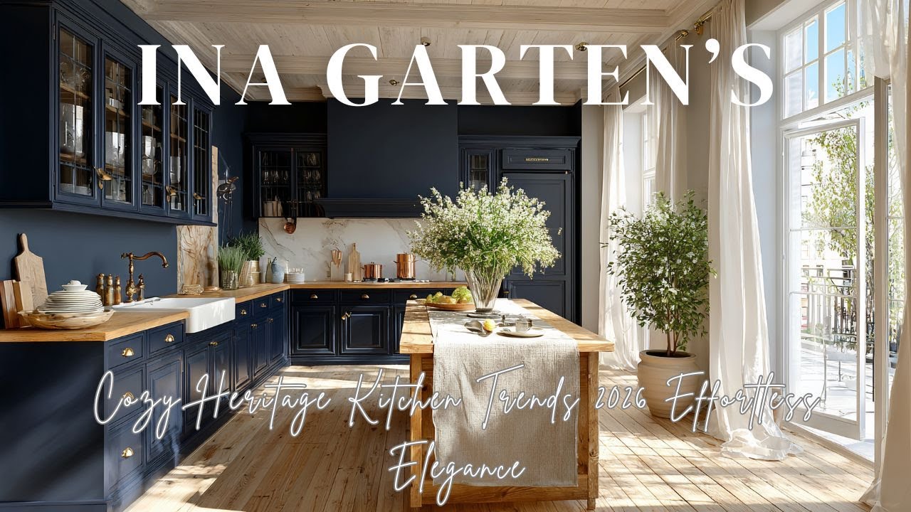 Cozy Heritage Kitchen Trends 2026 Inspired by Ina Garten’s Effortless Elegance