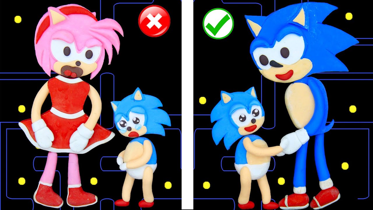 POOR SONIC LIFE! SO SAD STORY | Pacman Stop Motion Game