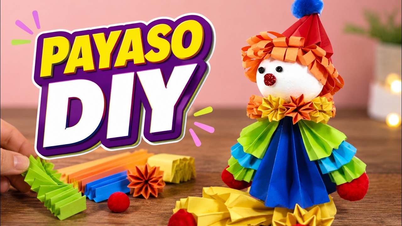 COMO HACER UN PAYASO de PAPEL FÁCIL | Manualidades con papel