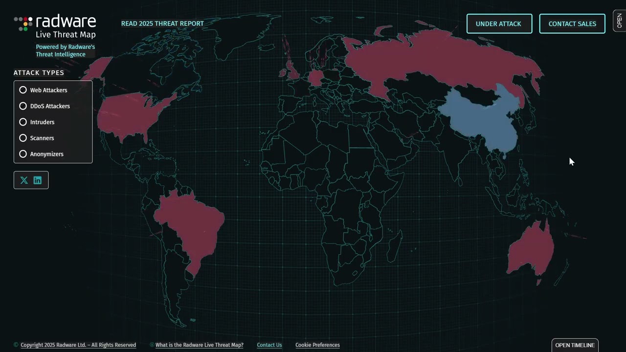 Live Cyber Threat Map video