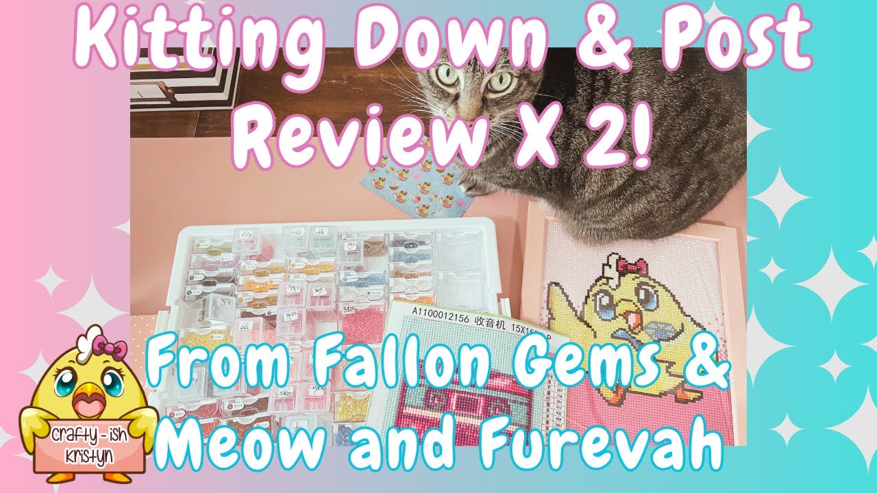 Diamond Painting Post Review And Kit Down X 2! | Fallon Gems and Meow and Furevah