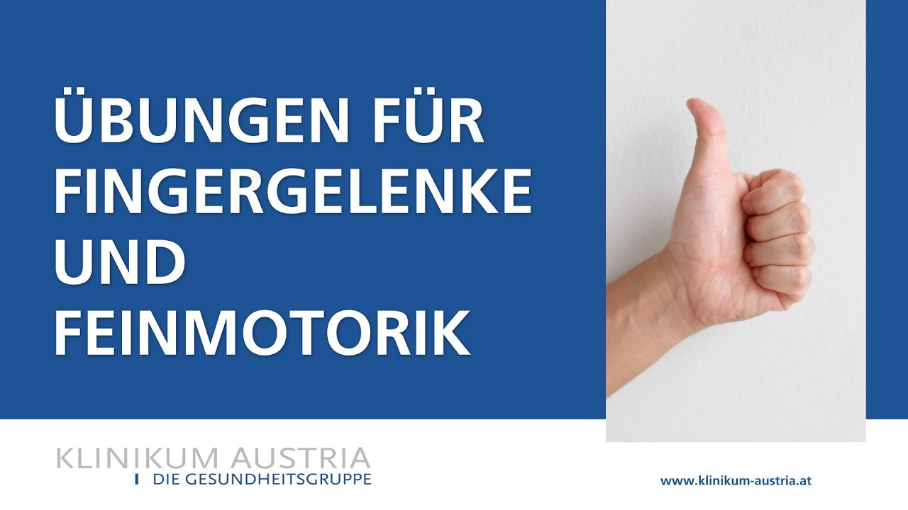 Training für die Feinmotorik der Finger
