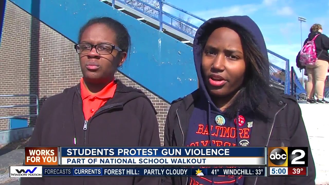 Baltimore county students walk out of school to protest gun violence