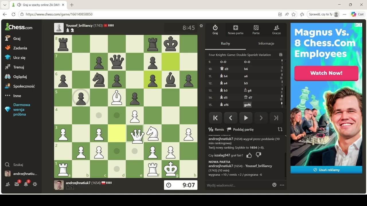 Droga do 1700 elo, chess.com #15