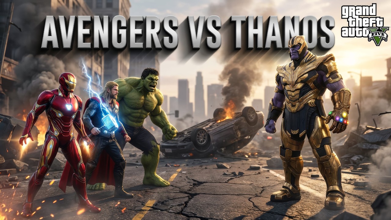 GTA 5 - Thanos vs.  Avengers
