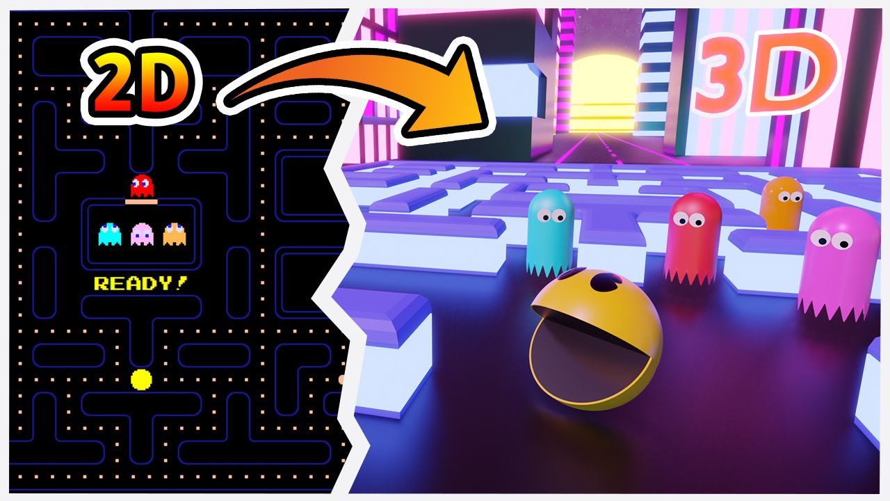 حولت لعبة باك مان للعبه 3D .. ؟!