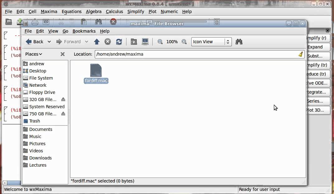Maxima CAS 5: Loading plugins and making plugins