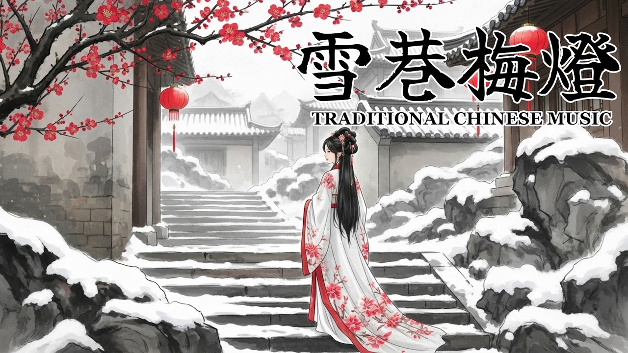 中國傳統風格音樂/雪巷梅燈/One Hour of Traditional Chinese Zen Instrumentals /Guzheng & Bamboo Flute