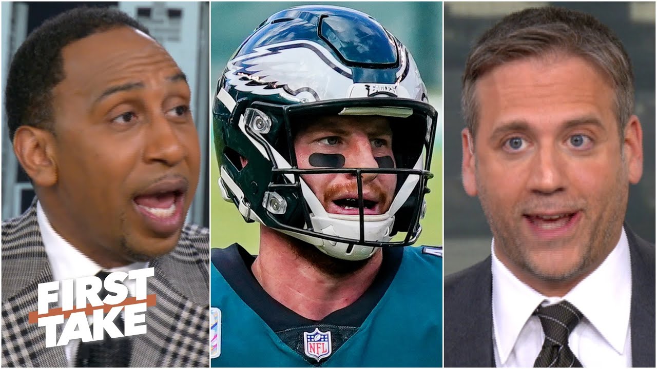 First Take gets heated debating Carson Wentz's performance vs. the Ravens