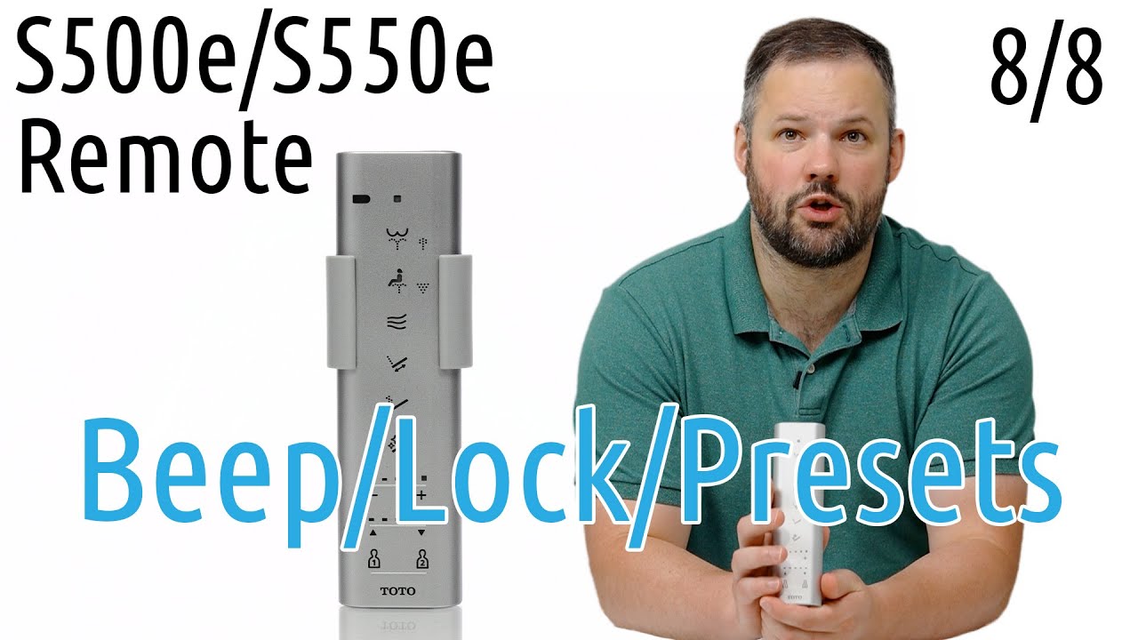 TOTO S550e Remote - 8: Other Settings | Beep, Setting Lock, Personal Setting (Presets)