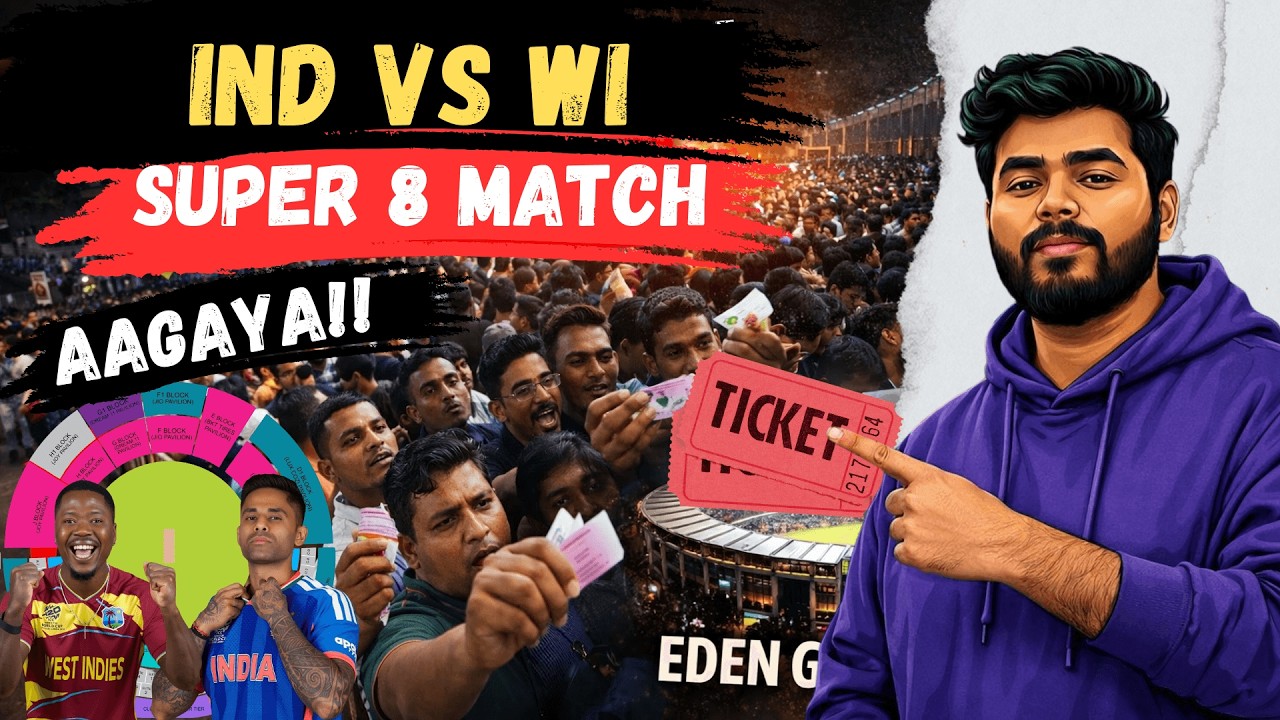 India vs West Indies Super 8 | Eden Gardens Ticket  | Booking Date, Price & Full Update