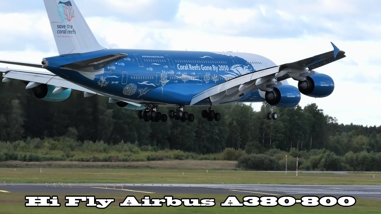 [4K] A RARE visit - Hi Fly Airbus A380-800 at Stockholm Arlanda ESSA/ARN