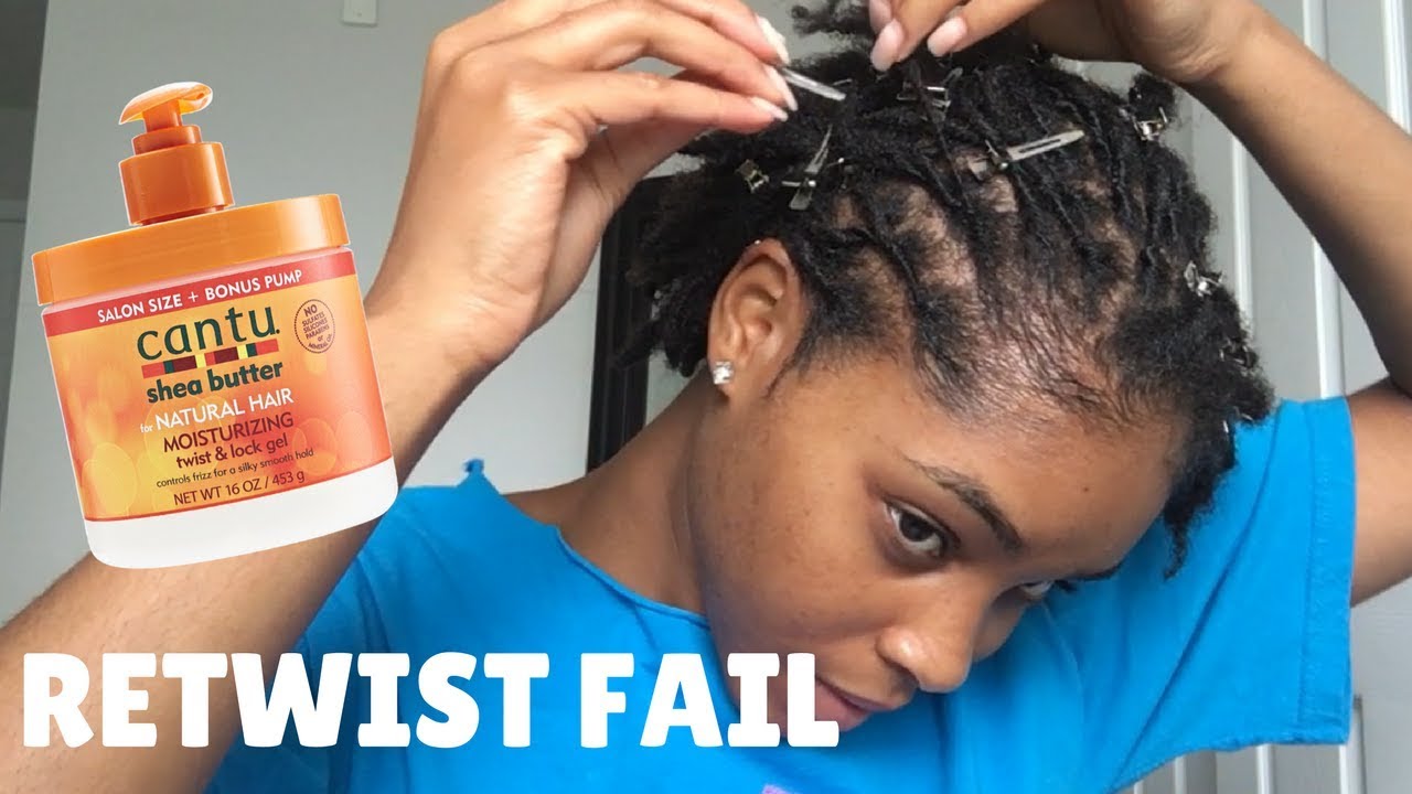 Loc Retwist w/ Cantu Twist and Lock Gel (FAIL)