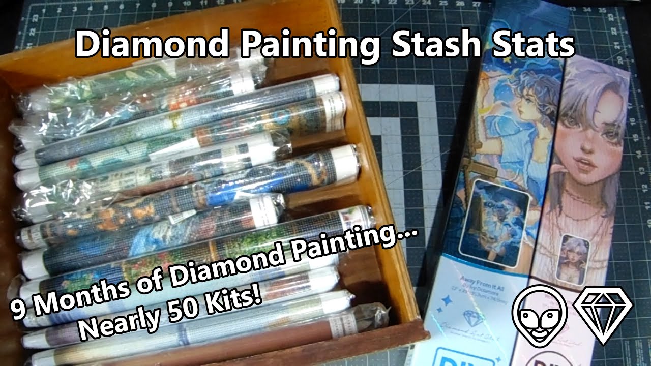 Diamond Painting Stash after 9 Months