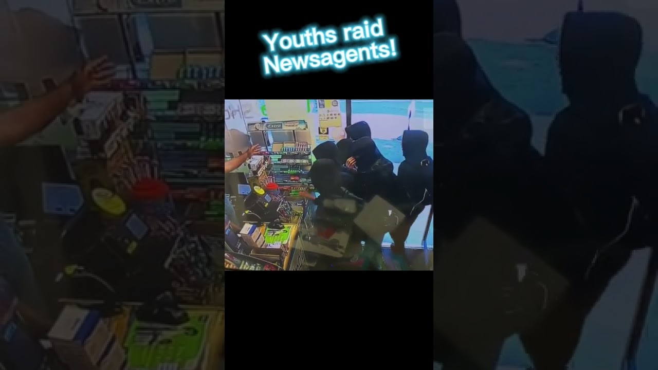 A gang of youths steal vapes  from the till area. #manchester #trending #shorts #viral #foryourpage