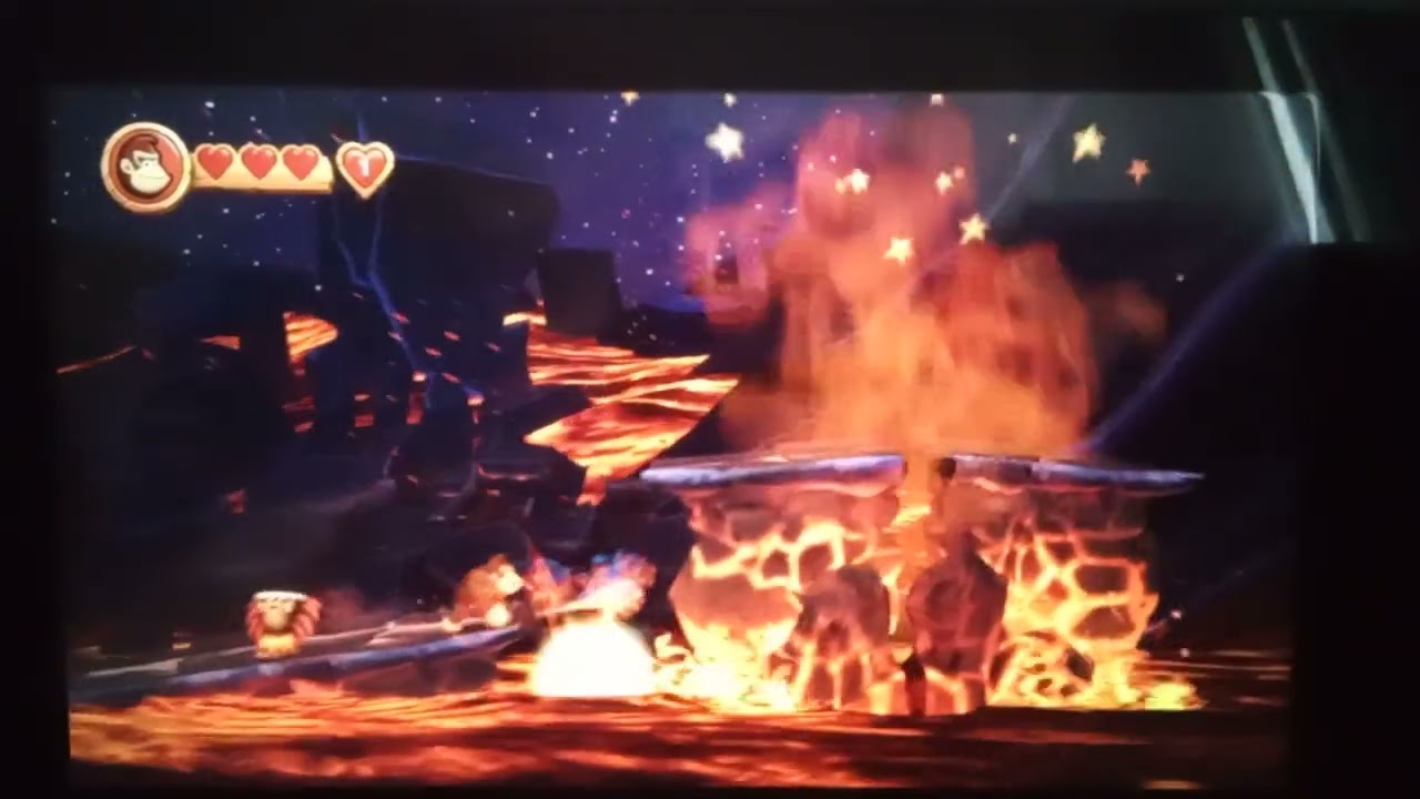 Let's Play Donkey Kong Country Returns HD (Nintendo Switch) Part 15: Hard Volcano Levels Part 2.