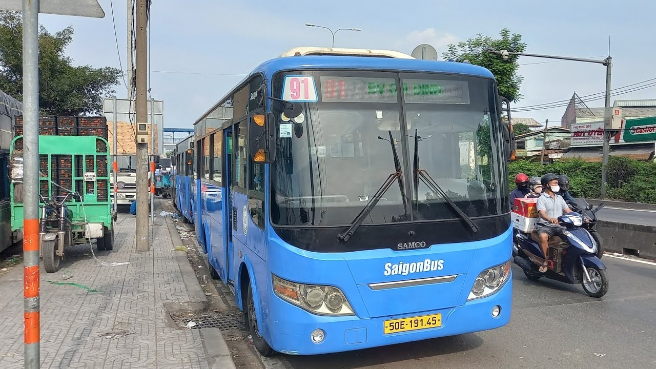 Tuyến xe buýt 91 TP.HCM : BX Miền Tây - Chợ Nông Sản Thủ Đức đi full hành trình lượt về 