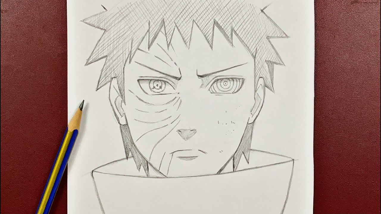 Anime drawing | how to draw obito uchiha step-by-step
