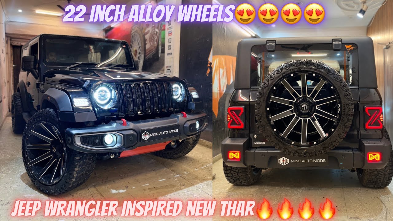 Mahindra THAR 2023 Modified🔥 | NEW THAR with 22 Inch Alloys | New Mahindra THAR 2023 Modification