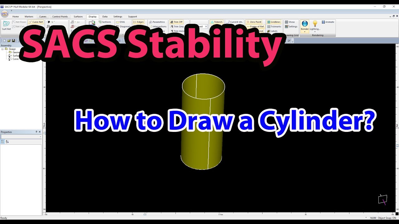 How to Draw a Cylinder in SACS Stability _ Naval Architect For All