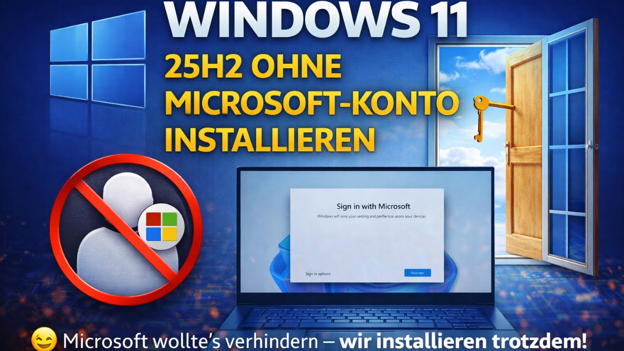 Windows 11 25H2: 3 Tricks für dein lokales Konto – HideOnlineAccountScreens, BypassNRO & mehr!