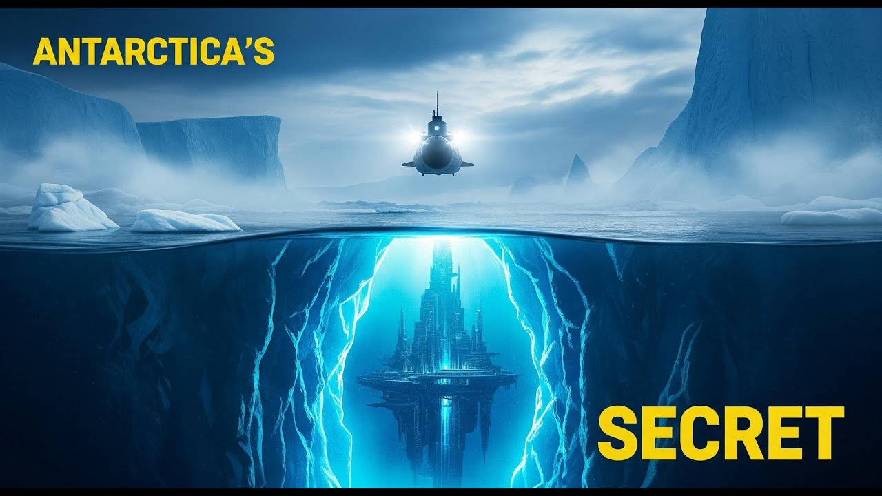 What is hidden underneath the ice of Antarctica?