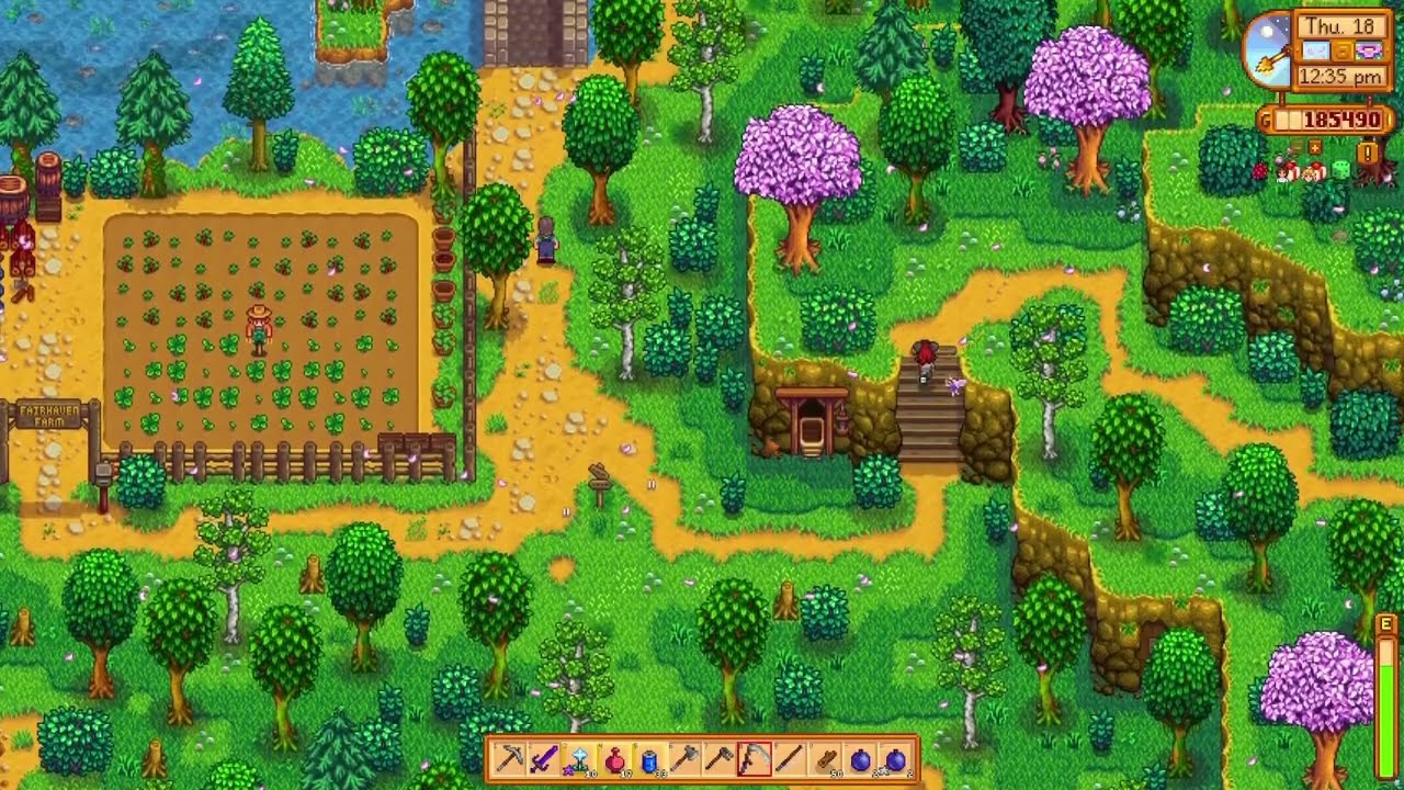 Foraging Spring goodies!! Spring Day 18 Year 2 of the Stardew Valley.