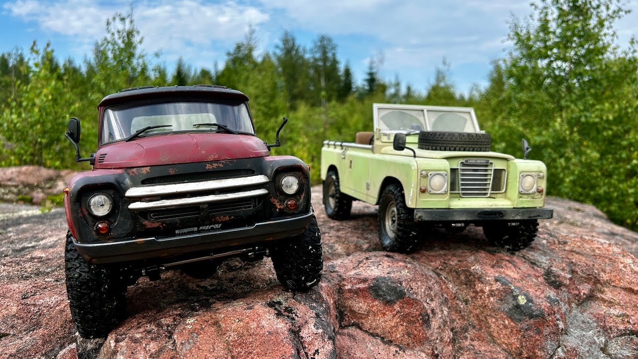 Boom Racing BRX01 AWB Zil & BRX02 Land Rover Series III RC Offroad adventure part: 1