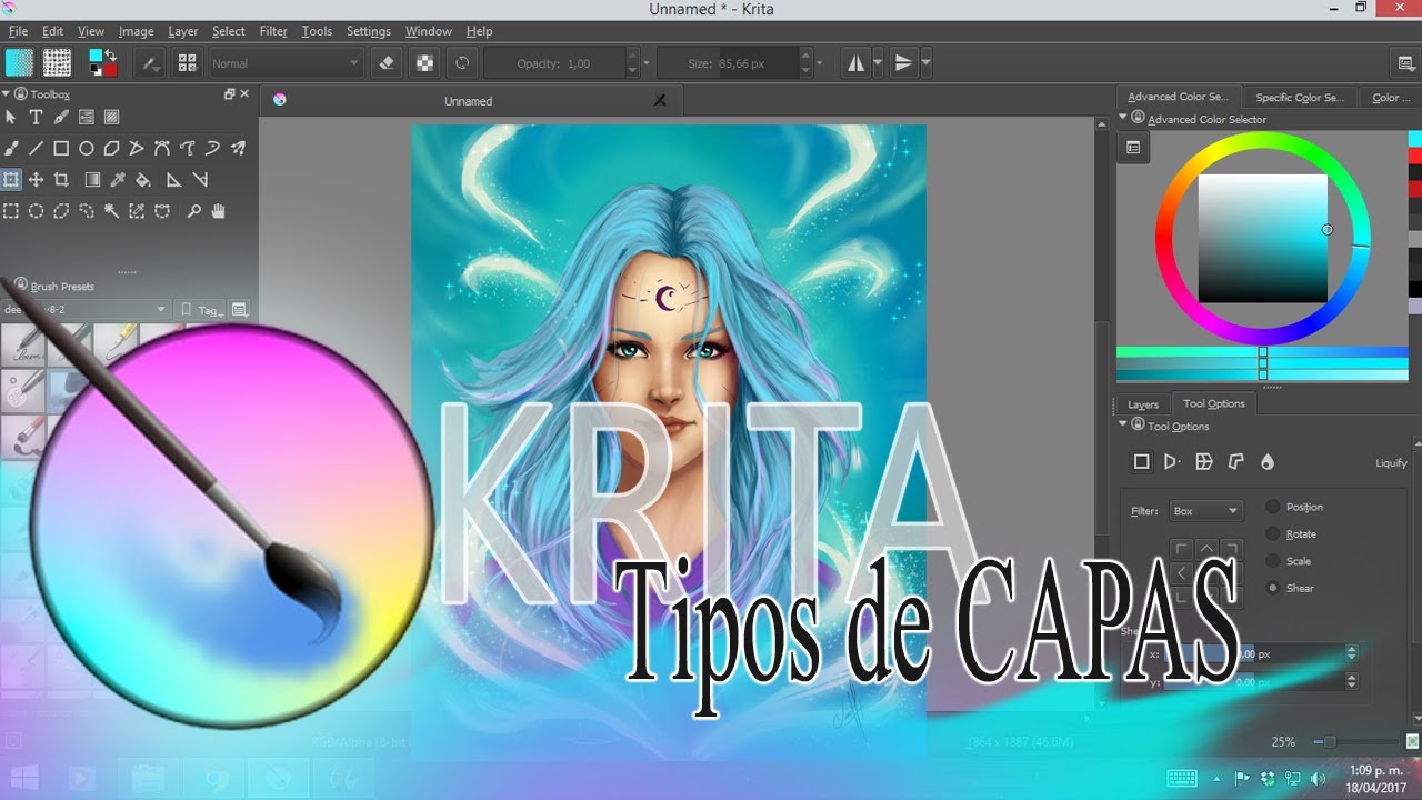 ▶ Pintura digital #3 - Tipos de capas en KRITA en [ ESPAÑOL ]