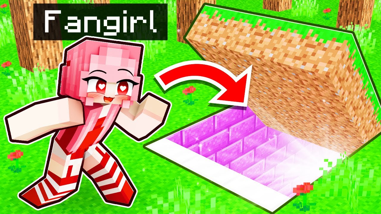 I Found CRAZY FAN GIRL&rsquo;S SECRET Minecraft Base!