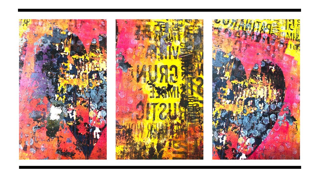Gel Printing, lots of layers with Art Foamies