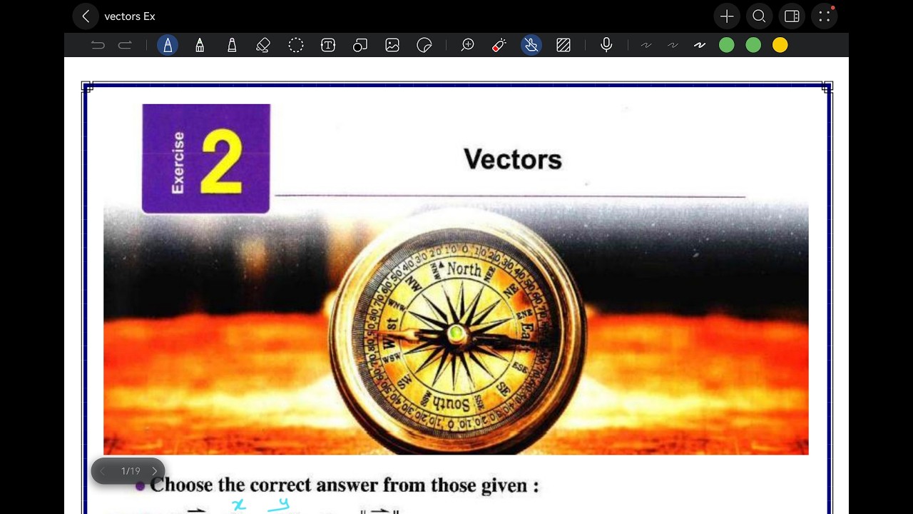 Senior 1 Geometry Vectors Part 1 حل المعاصر ماث