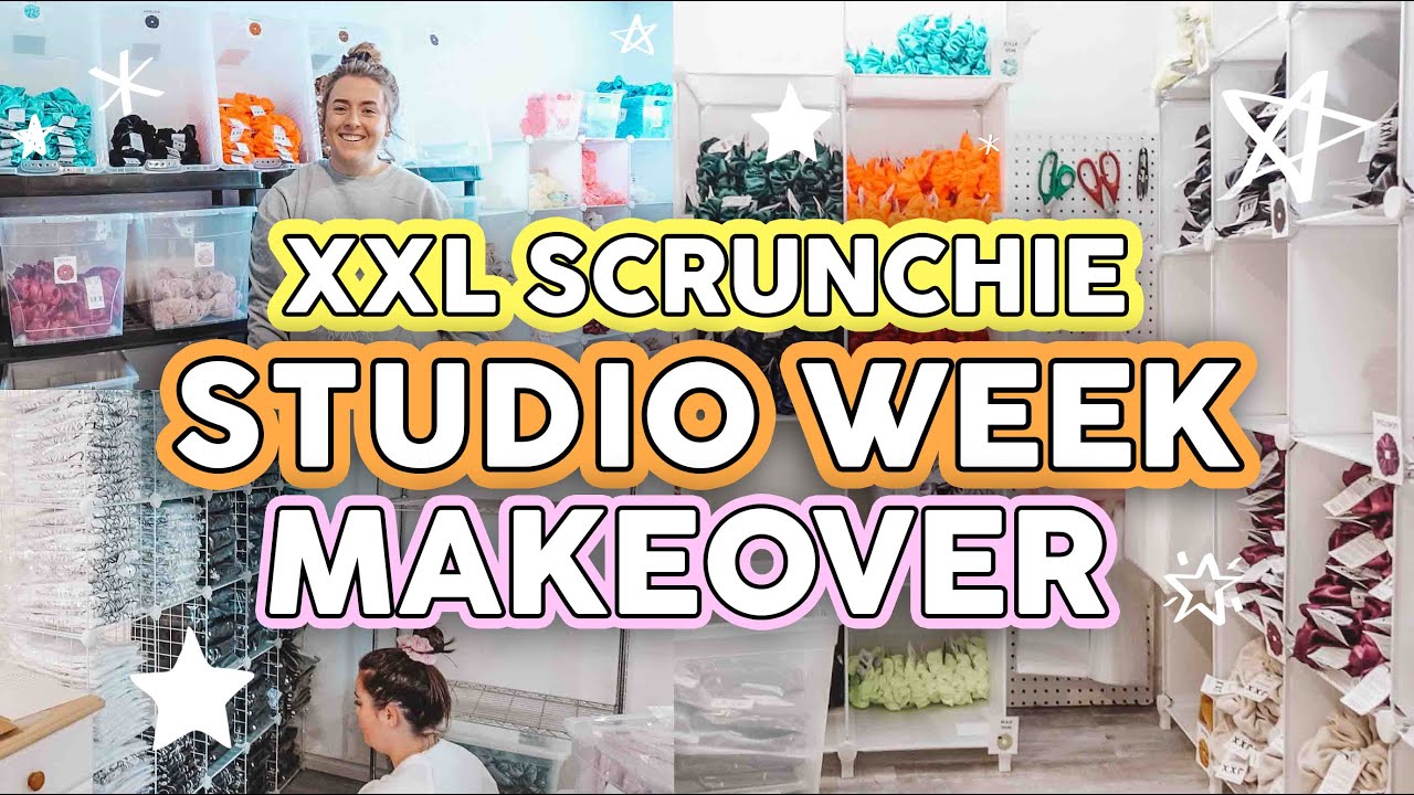 STUDIO VLOG #2 | STUDIO TOUR MAKEOVER With The Team, Organizing XXL Scrunchies | Shop Room Update ✨