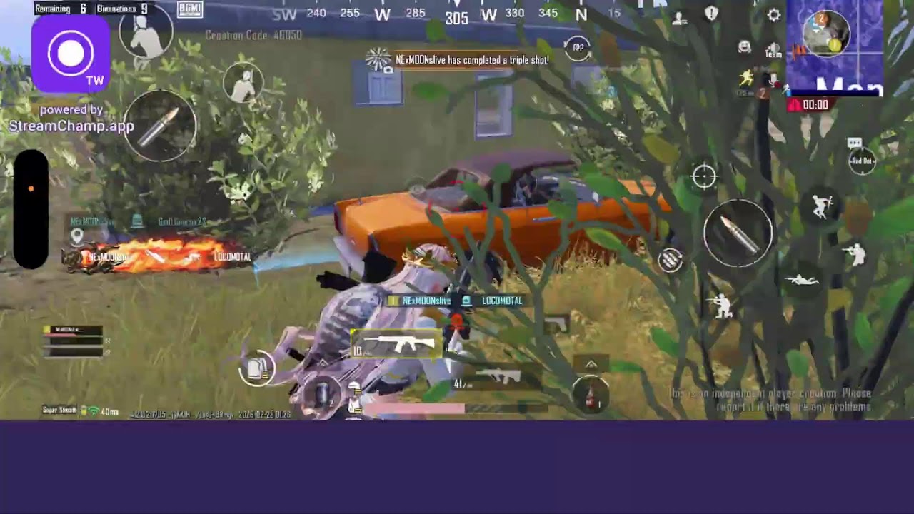 Broadcast powered by StreamChamp