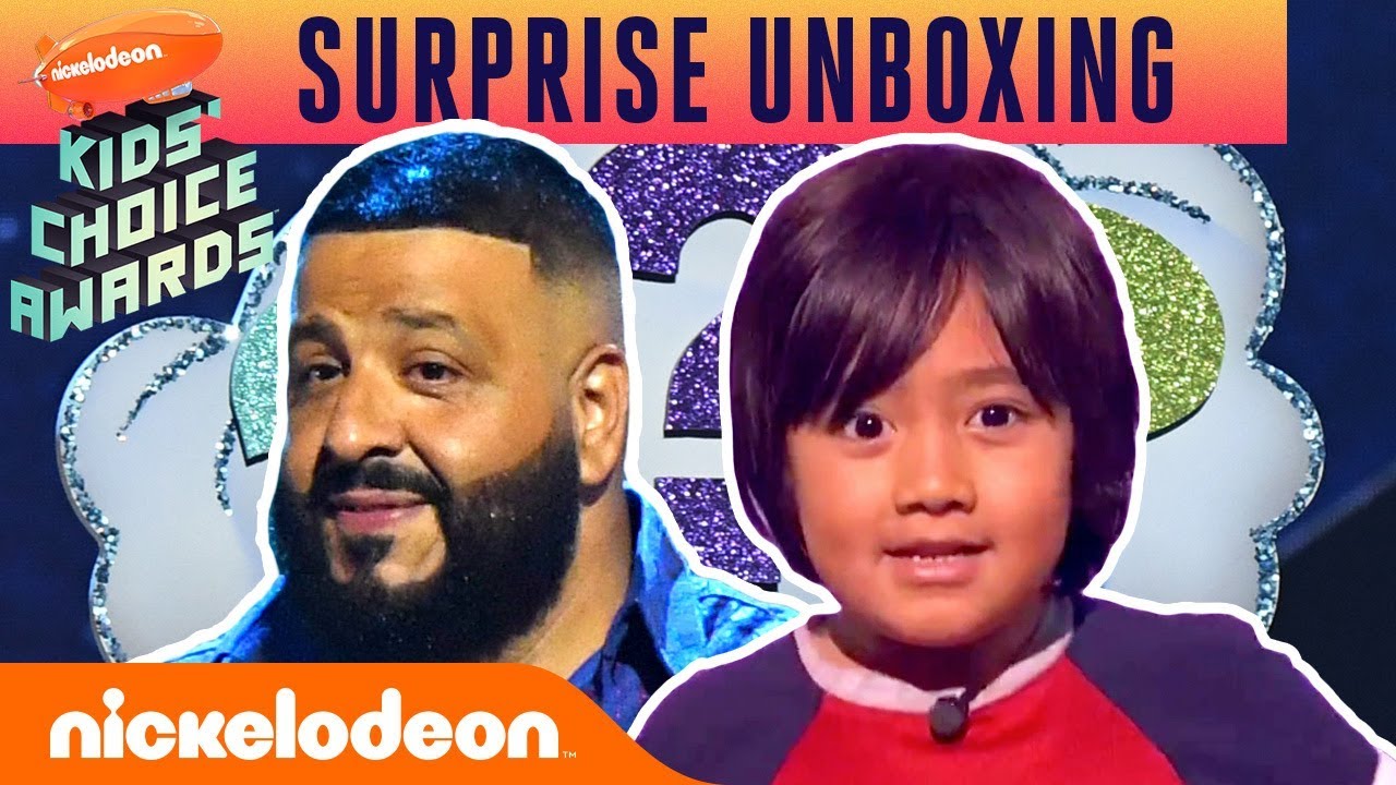 Ryan ToysReview's Unboxing Surprise w/ DJ Khaled at 2019 Kids' Choice Awards