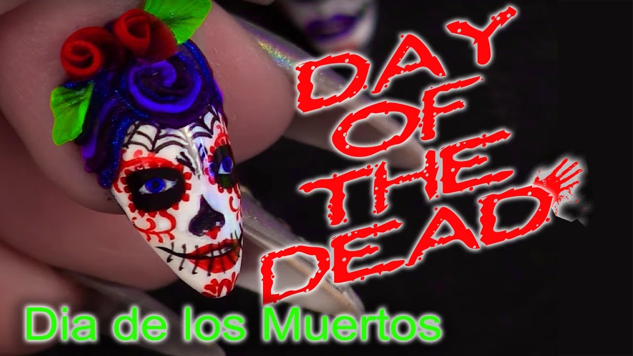 Day of the Dead - Sugar Skulls Nail Art Tutorial