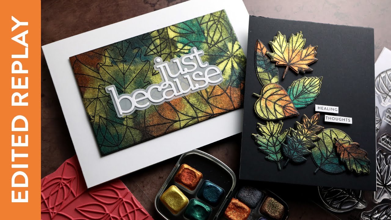 🔴 EDITED REPLAY! They're glowing! More Leaves with Watercolor!