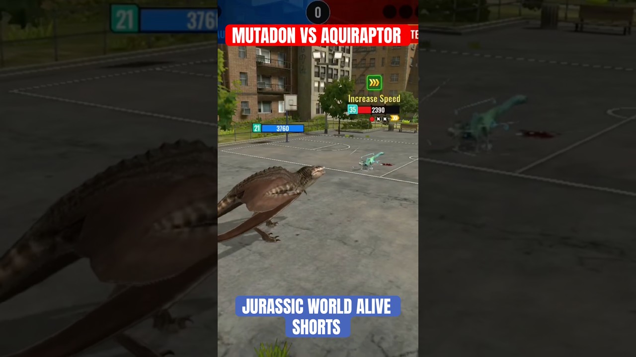 Mutadon vs Aquiraptor - Jurassic World Alive #Shorts #JurassicWorldRebirth #Dinosaurshorts