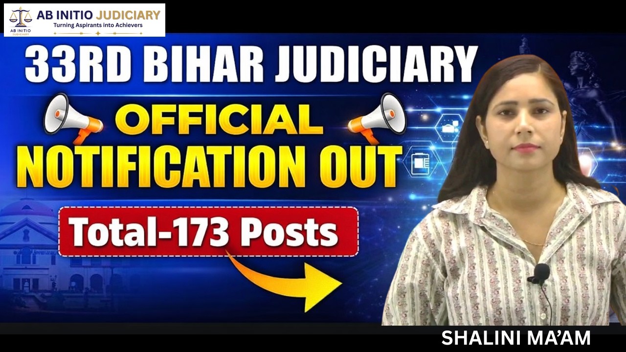 Bihar Judiciary Notification Out | Ab Initio judiciary