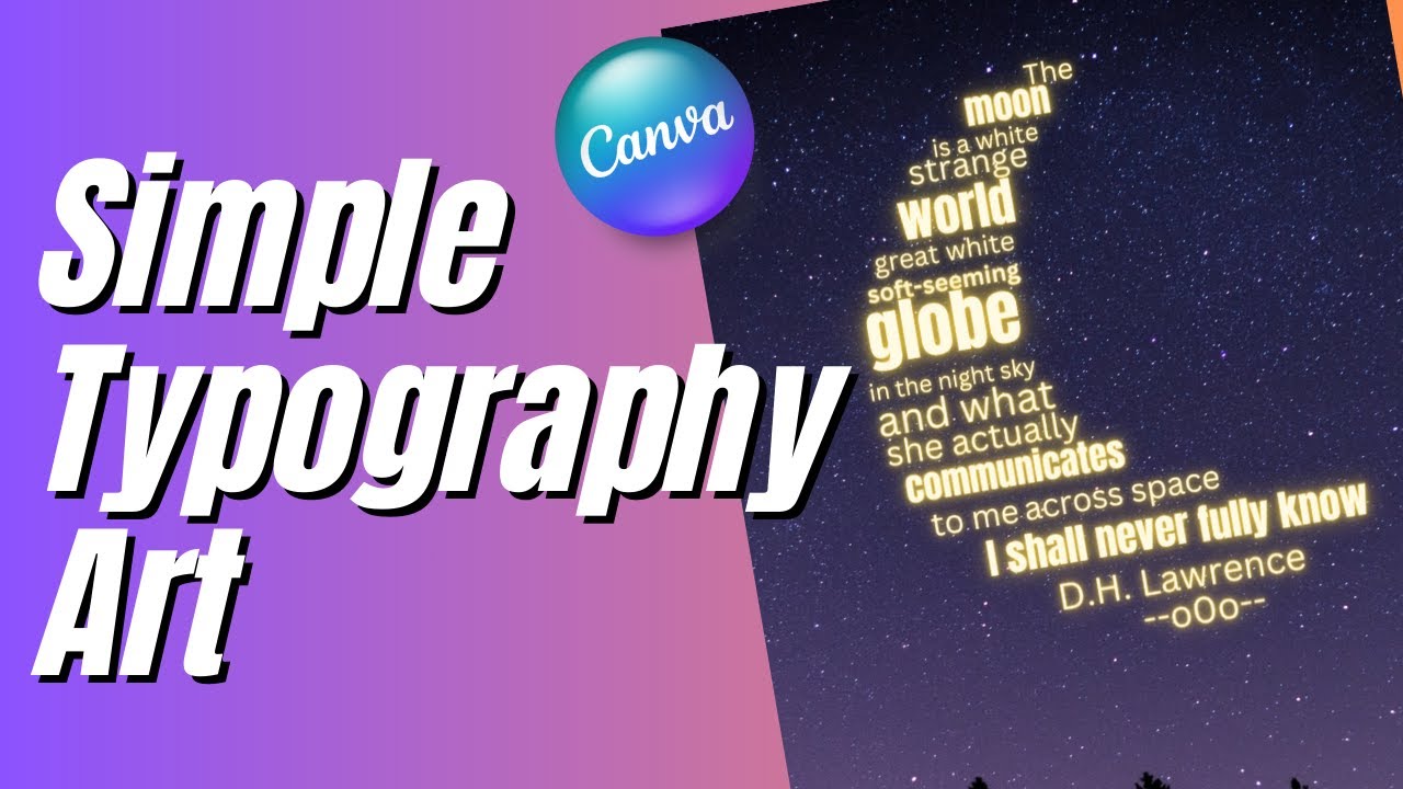 Canva Typography Tutorial | Lesson 1: Create Simple Typography Art