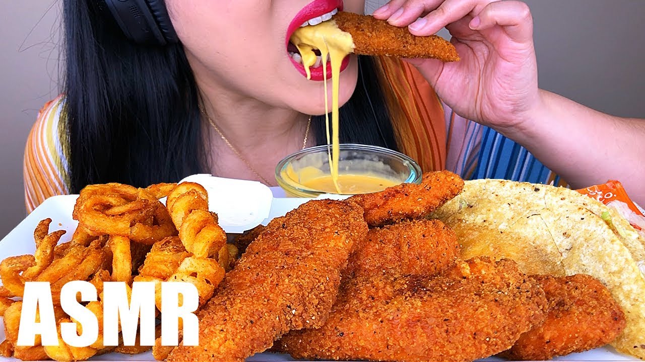 CHEESY SPICY FRIED CHICKEN ASMR | ASMR Phan