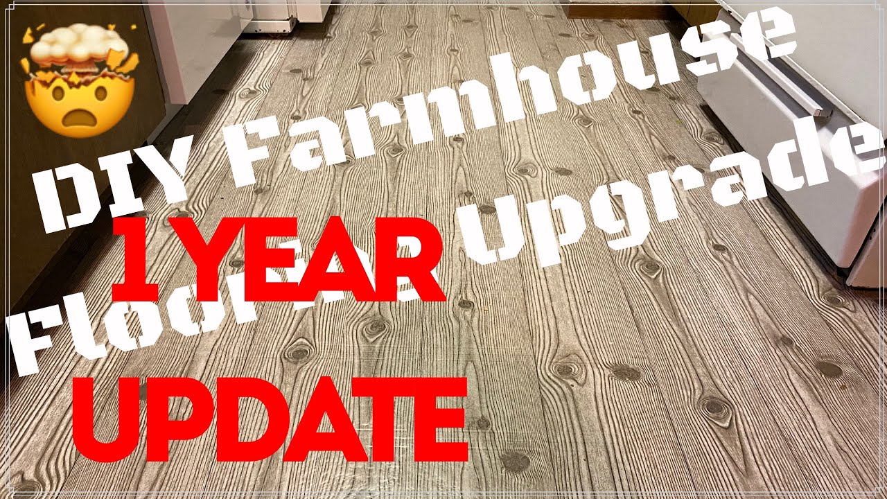 DIY FARMHOUSE FLOORING ONE YEAR UPDATE | CONTACT PAPER FLOOR RENTAL HACK | CUSTOM DIY FLOORS