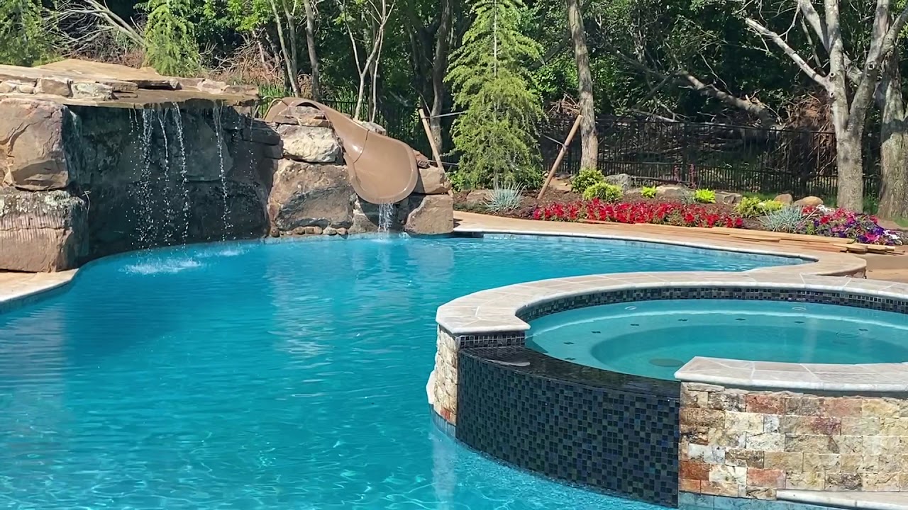 Norman, OK: Grotto Waterfall, Hot Tub and Pool