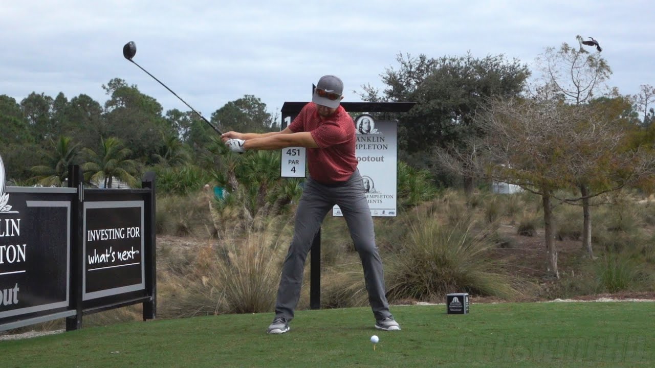 PATRICK RODGERS 120fps DRIVER FACE-ON SLOW MOTION & REGULAR GOLF SWING - 1080p HD