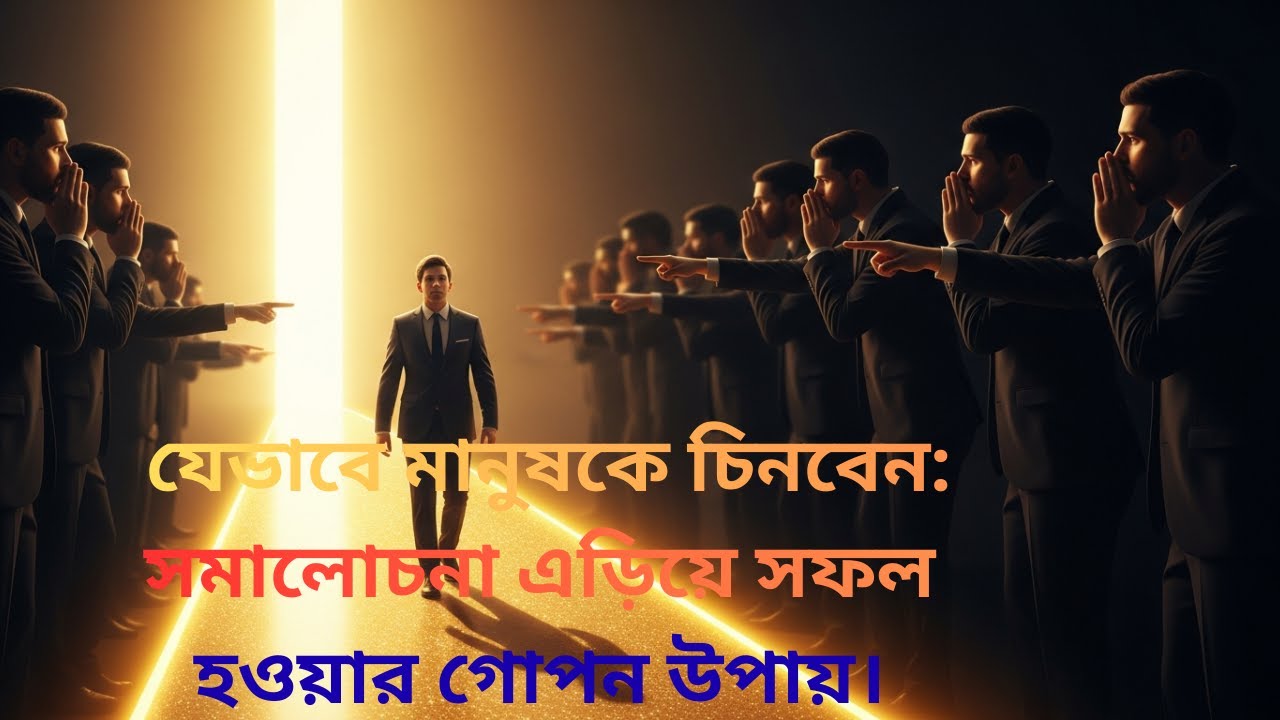 যেভাবে মানুষকে চিনবেন সমালোচনা এড়িয়ে সফল হওয়ার গোপন উপায়।