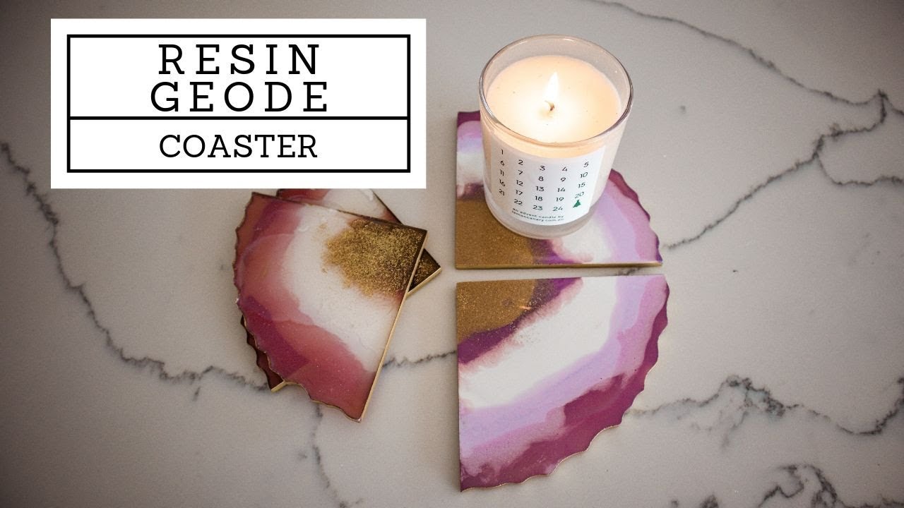 How to make resin GEODE coasters