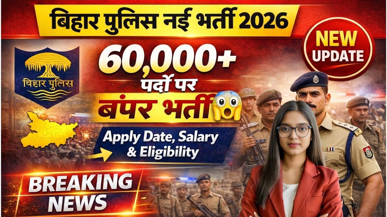 Bihar Police New Vacancy 2026 | Bihar Sipahi Bharti 2026 | 60000 Post | Bihar New Vacancy Update🔥