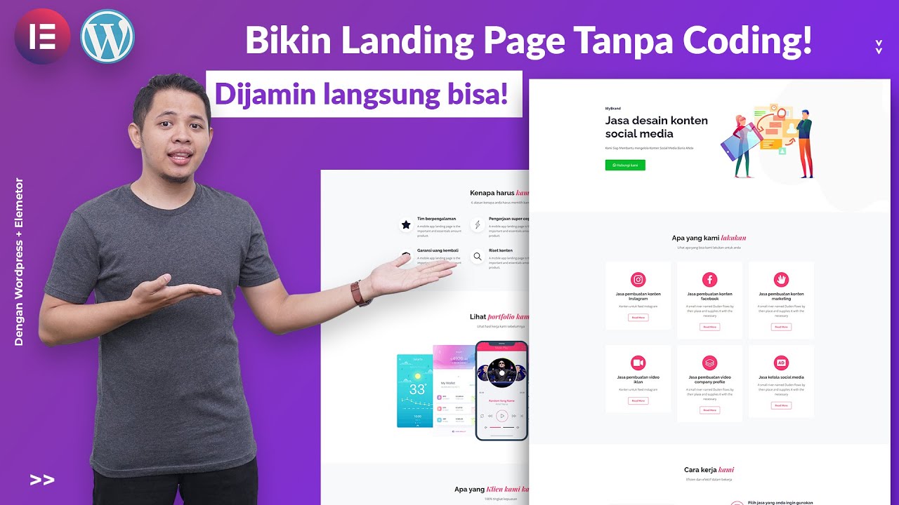 Tutorial Lengkap Membuat LandingPage Dengan Elementor + Wordpess