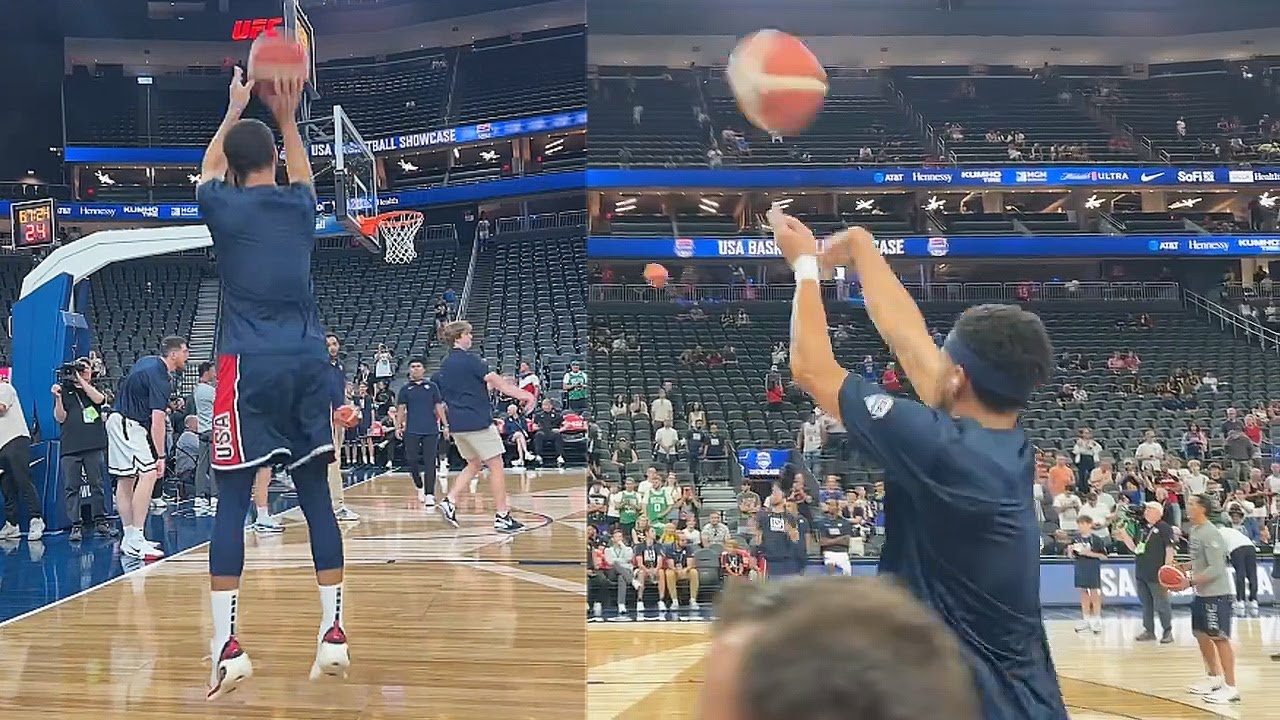 Stephen Curry Shooting Contest vs Devin Booker! 2024 Team USA Basketball