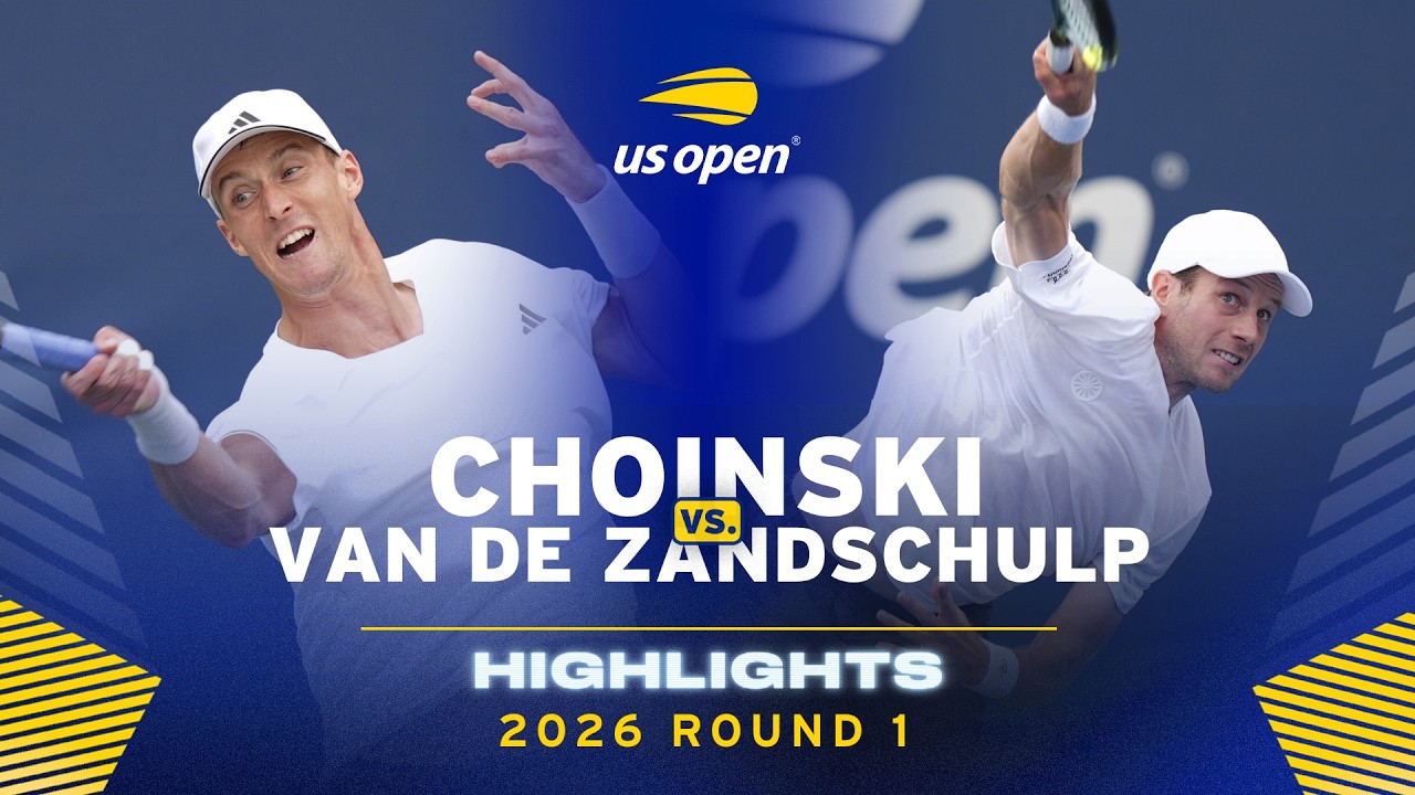Jan Choinski vs. Botic van de Zandschulp Highlights | 2026 US Open Round 1